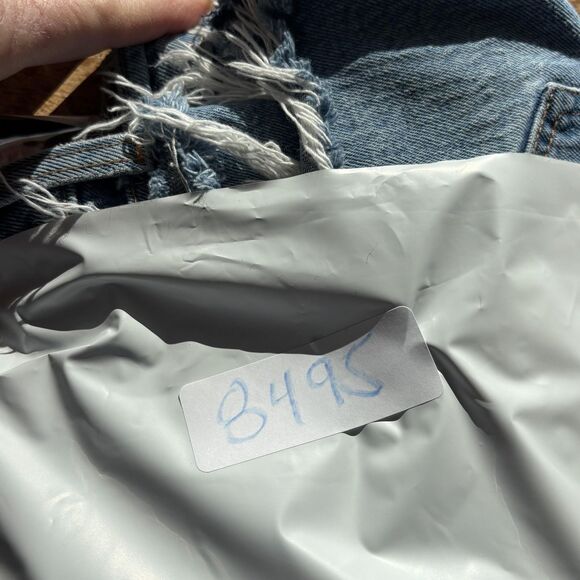 Abercrombie & Fitch Shorts Womens 30 Blue Mom High Rise Curve Love Cutoff Denim - Picture 11 of 11